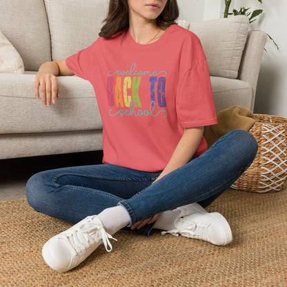 Back to School T-Shirt — "Welcome Back to School" Colorful Retro Print