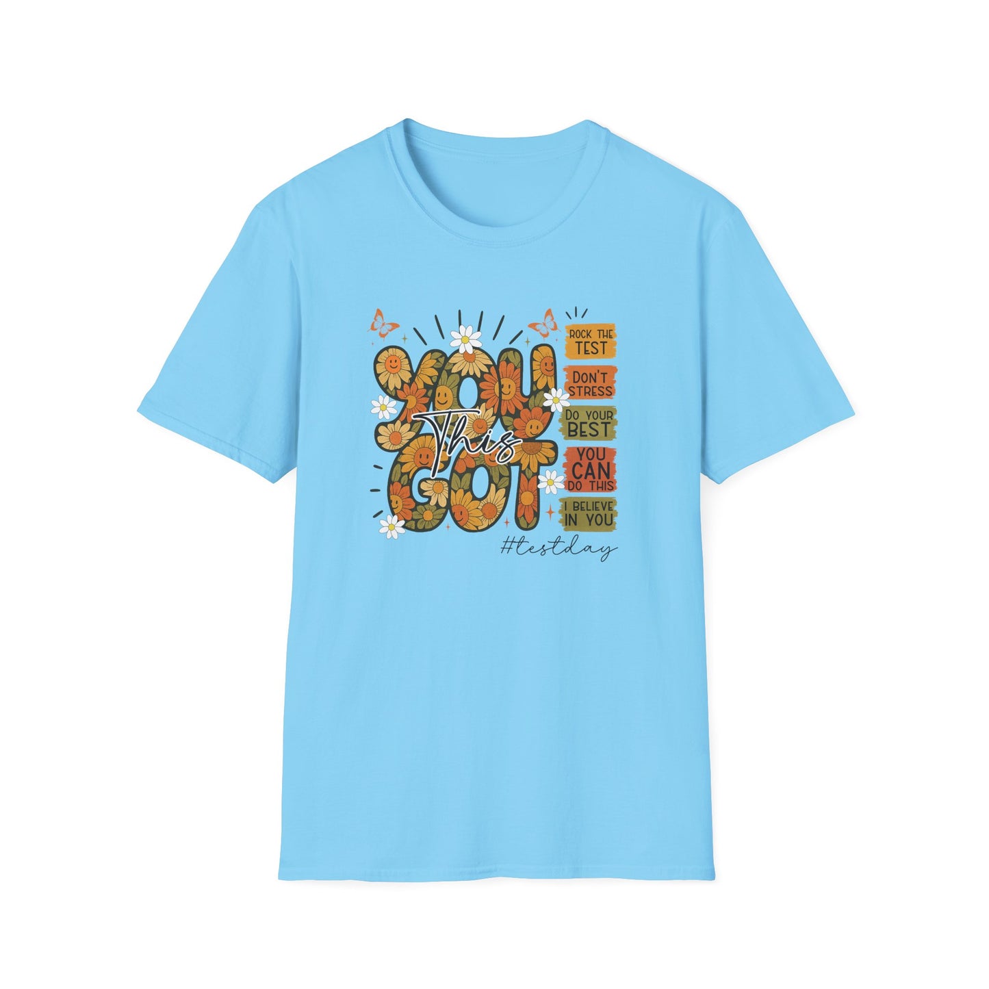 You Got This Floral T-Shirt — Retro 70's Style - Motivational Positive Quote Tee