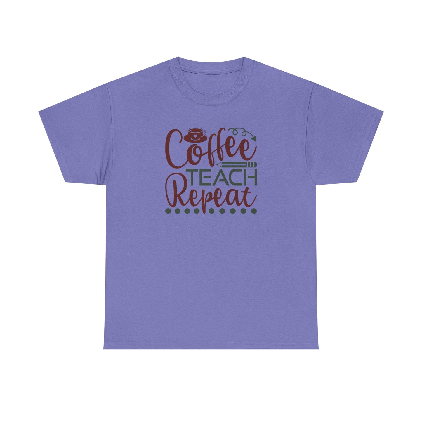 Coffee Teach Repeat Shirt | Cute Teacher T-Shirt | Coffee Lover Teacher Gift | Back To School Teacher Tee | Teacher Life Shirt