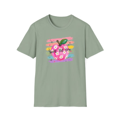 Personalized Teacher Apple Shirt | Custom Teacher Name or Grade Level Tee