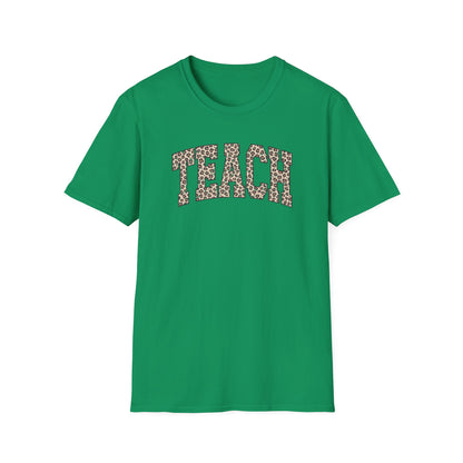 Leopard TEACH – Cute Teacher T-Shirt for Women