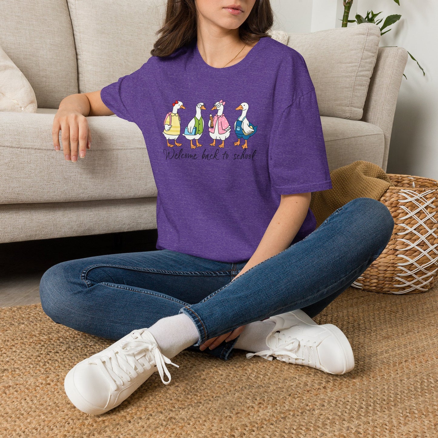 Back to School Ducklings T-Shirt — "Welcome back to school"