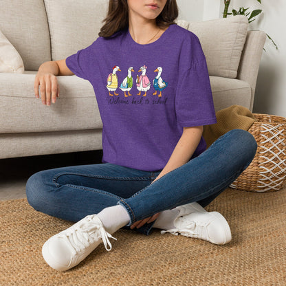 Back to School Ducklings T-Shirt — "Welcome back to school"