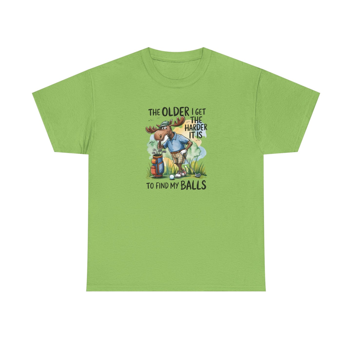 "The Older I Get the Harder It Is to Find My Balls" Funny Golf Shirt — Golf Humor T-Shirt