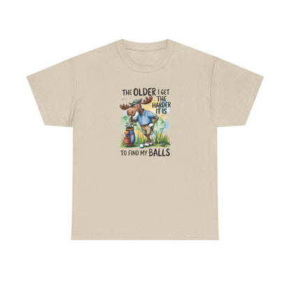 "The Older I Get the Harder It Is to Find My Balls" Funny Golf Shirt — Golf Humor T-Shirt