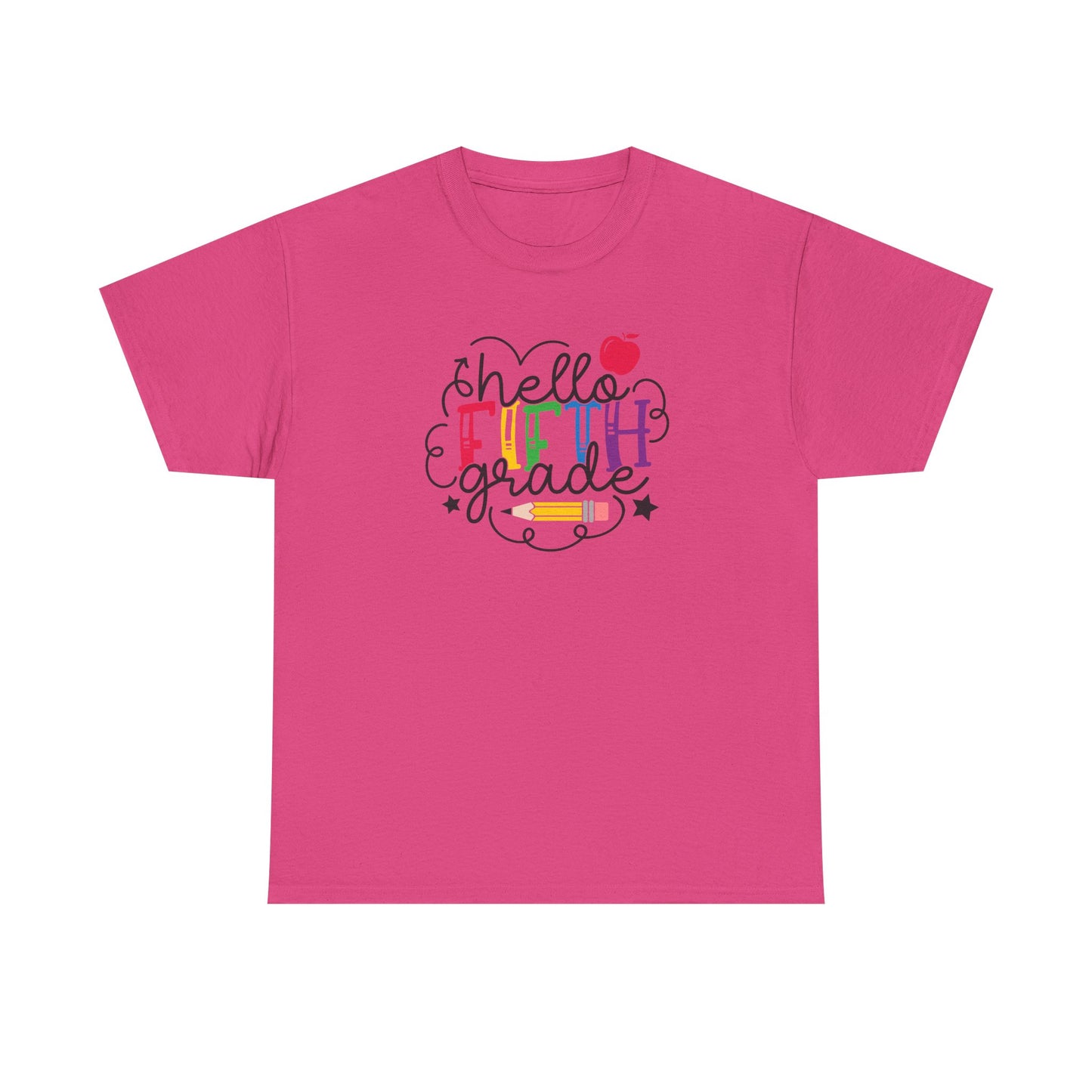 Hello Fifth Grade Shirt | 5th Grade Teacher T-Shirt | Back To School Teacher Tee | First Day Of School Outfit | Elementary Teacher Gift