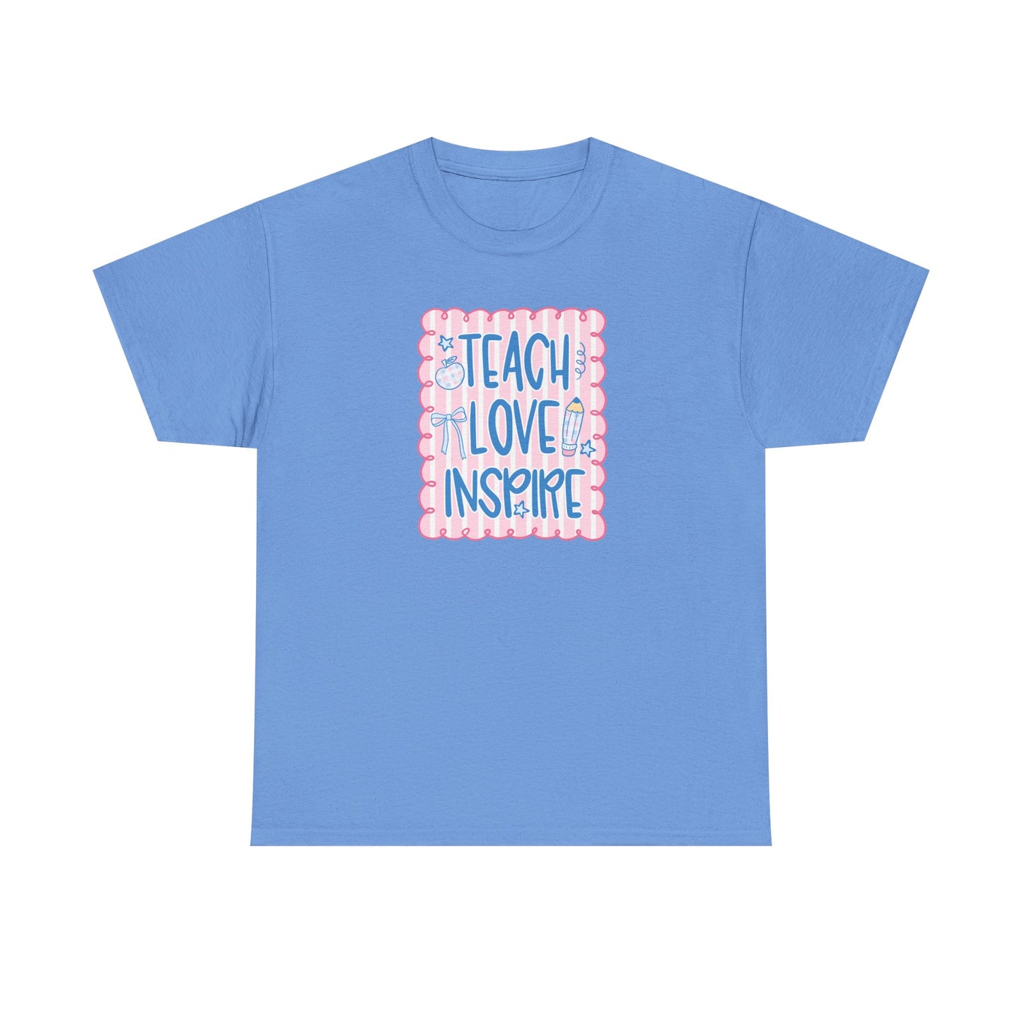 Teach Love Inspire T-Shirt — Cute Pastel Teacher Appreciation Tee