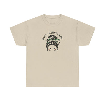 Mama Mommy Mom Graphic T-Shirt – Messy Bun Mom Life Tee