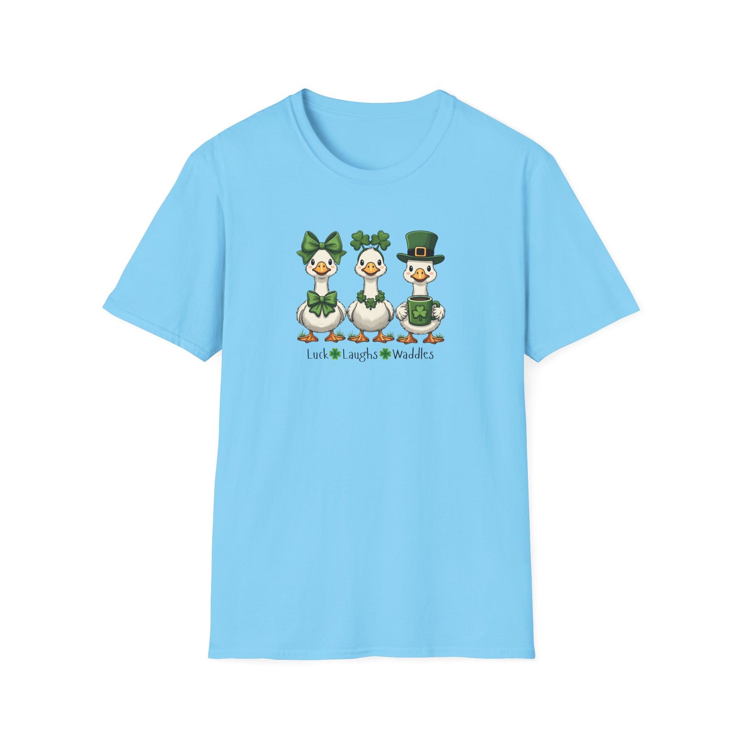 St. Patrick's Day Duck Trio T‑Shirt — Cute Irish Ducks with Shamrocks