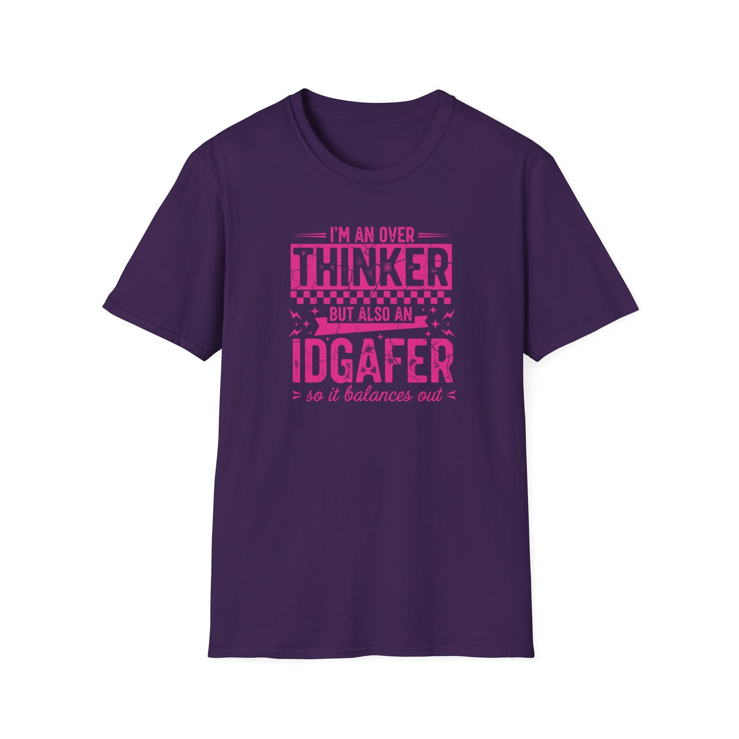 Funny Quote T-Shirt – Overthinker IDGAF Shirt | Sarcastic Graphic Tee | Unisex Casual Top