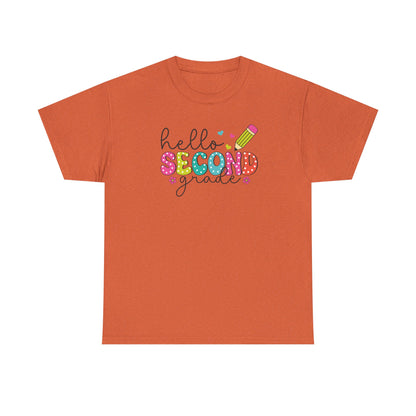 Hello Second Grade - Grade Level Teacher Team Shirt