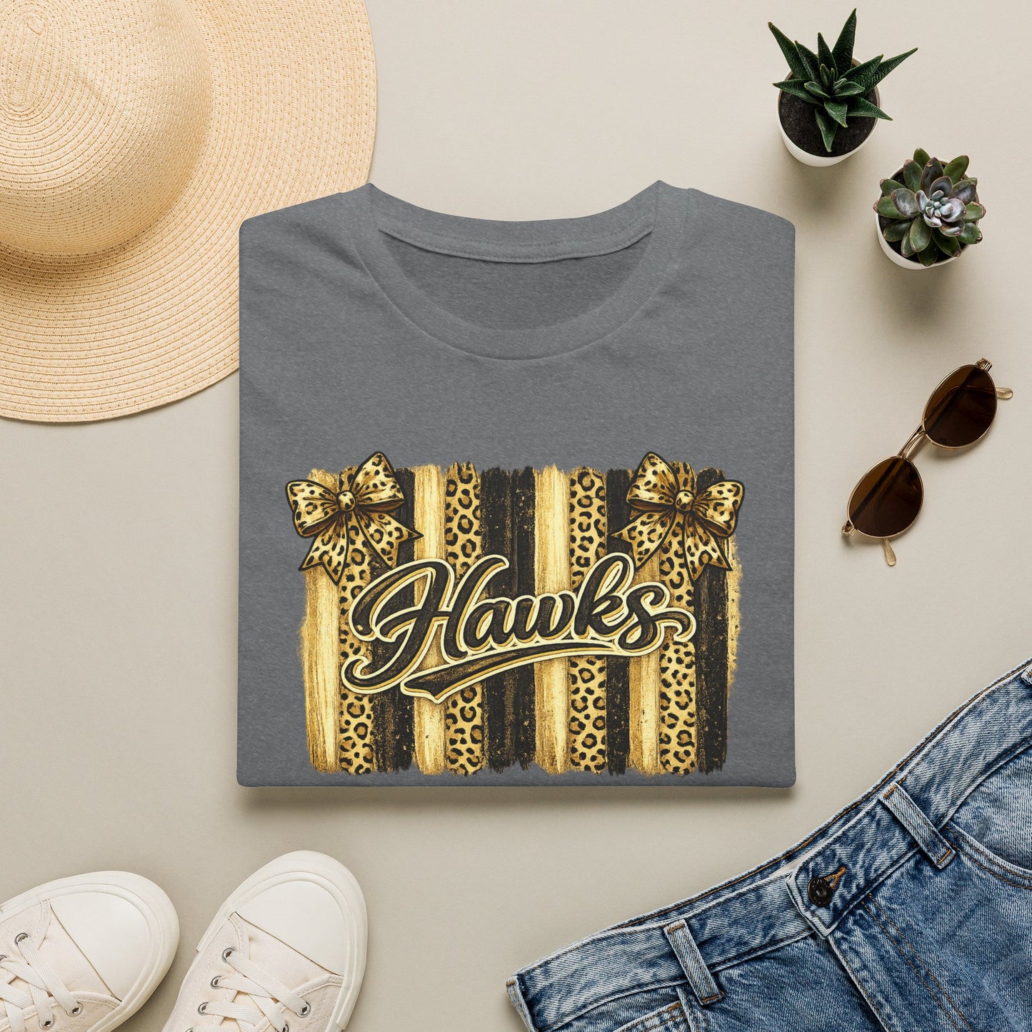 School Spirit Collection - Leopard Stripe T-Shirt