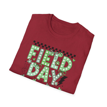 Cute Green Polka Dot School Field Day T-Shirt