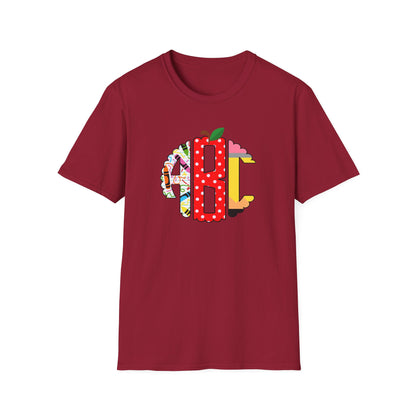 ABC Teacher Shirt | Back to School Graphic Tee | Apple Pencil Crayon Teacher Shirt