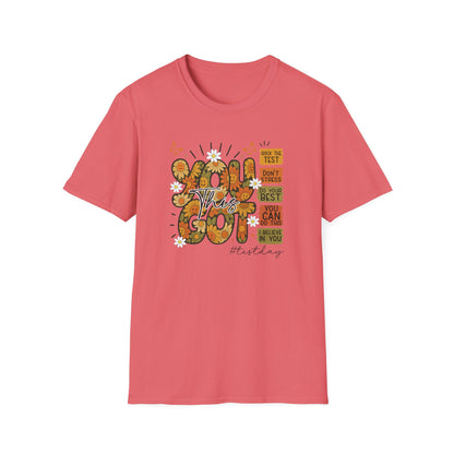 You Got This Floral T-Shirt — Retro 70's Style - Motivational Positive Quote Tee