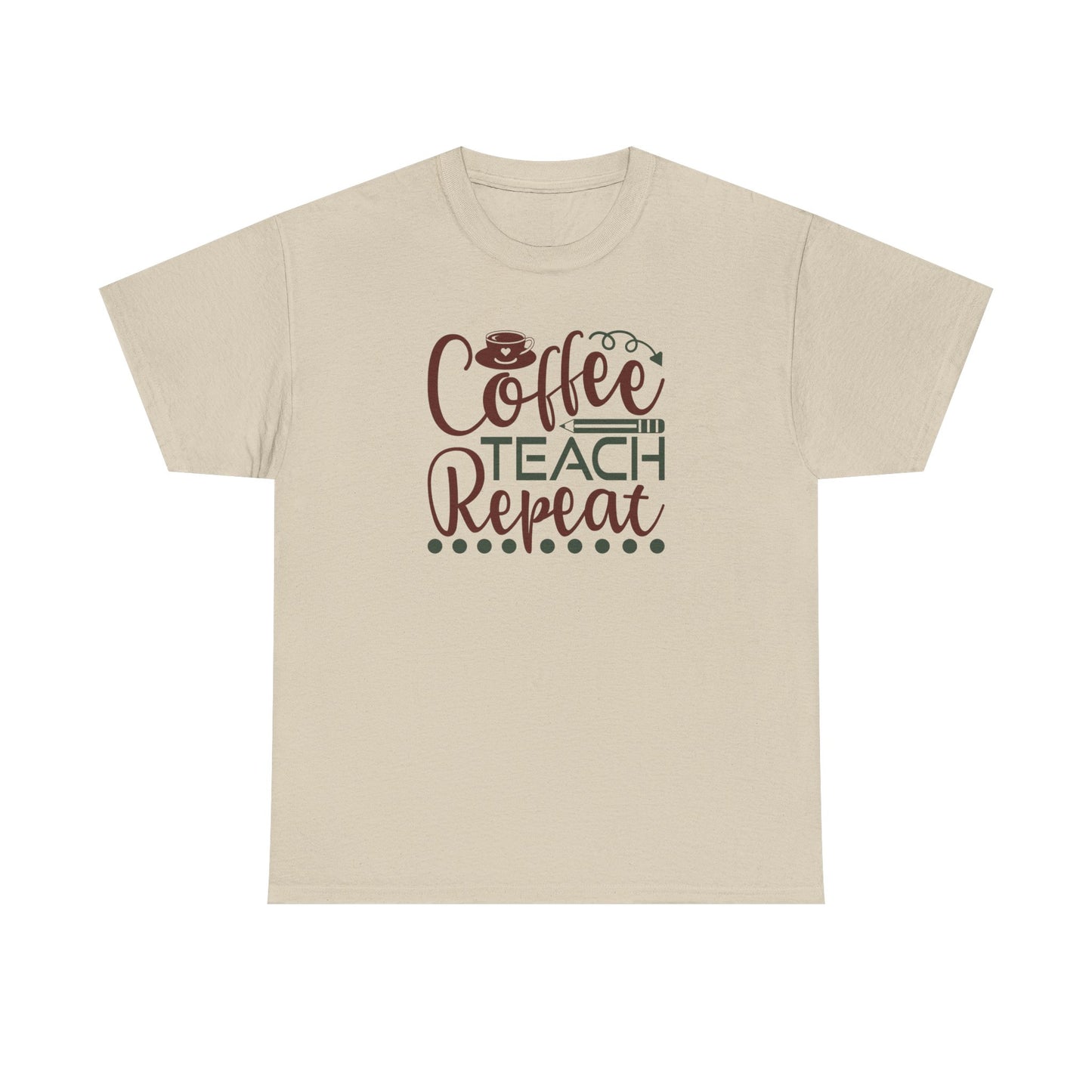 Coffee Teach Repeat Shirt | Cute Teacher T-Shirt | Coffee Lover Teacher Gift | Back To School Teacher Tee | Teacher Life Shirt