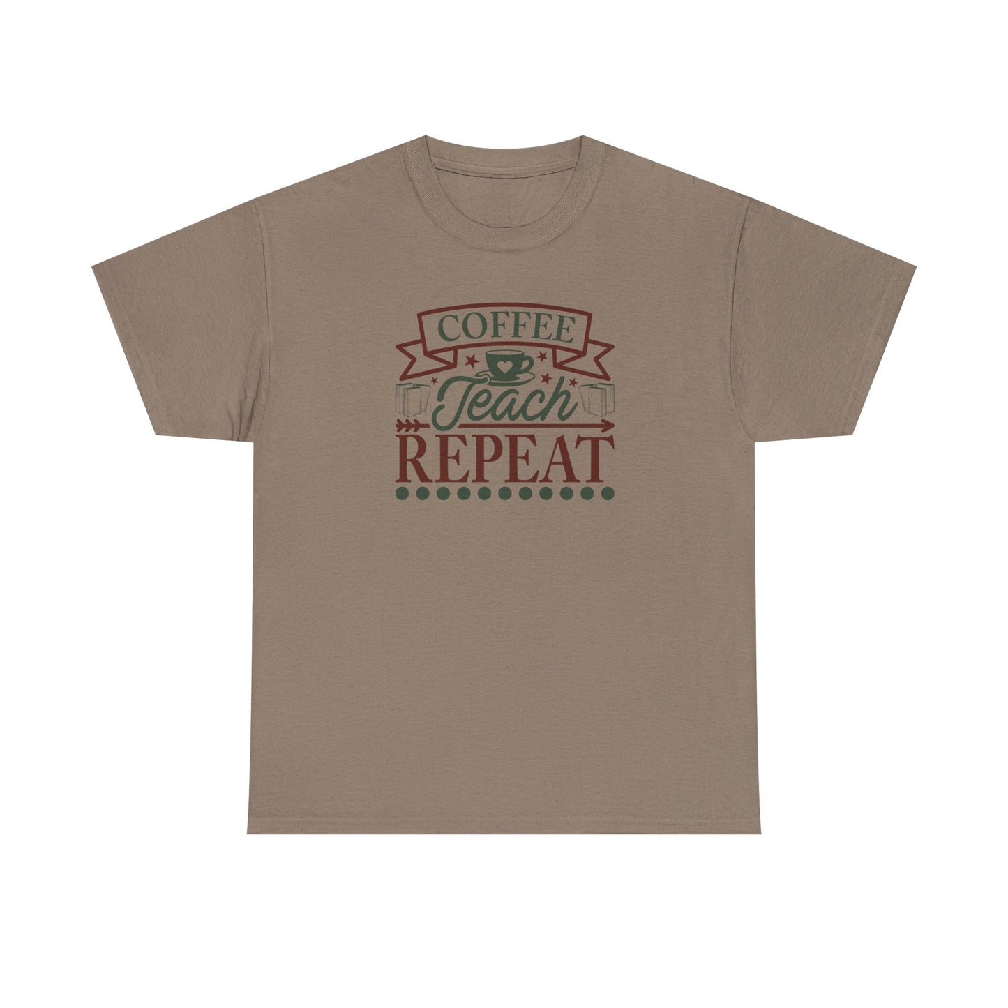 Coffee Teach Repeat Shirt | Vintage Teacher T-Shirt | Coffee Lover Teacher Gift | Back To School Teacher Tee | Educator Shirt
