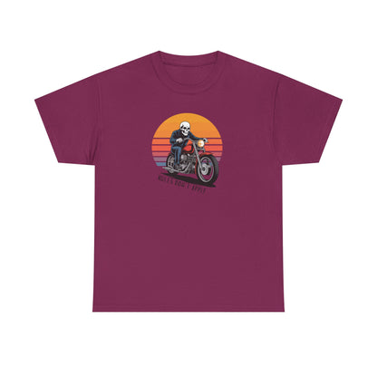 Skeleton Biker T-Shirt – “Rules Don’t Apply” Motorcycle Graphic Tee Vintage Style