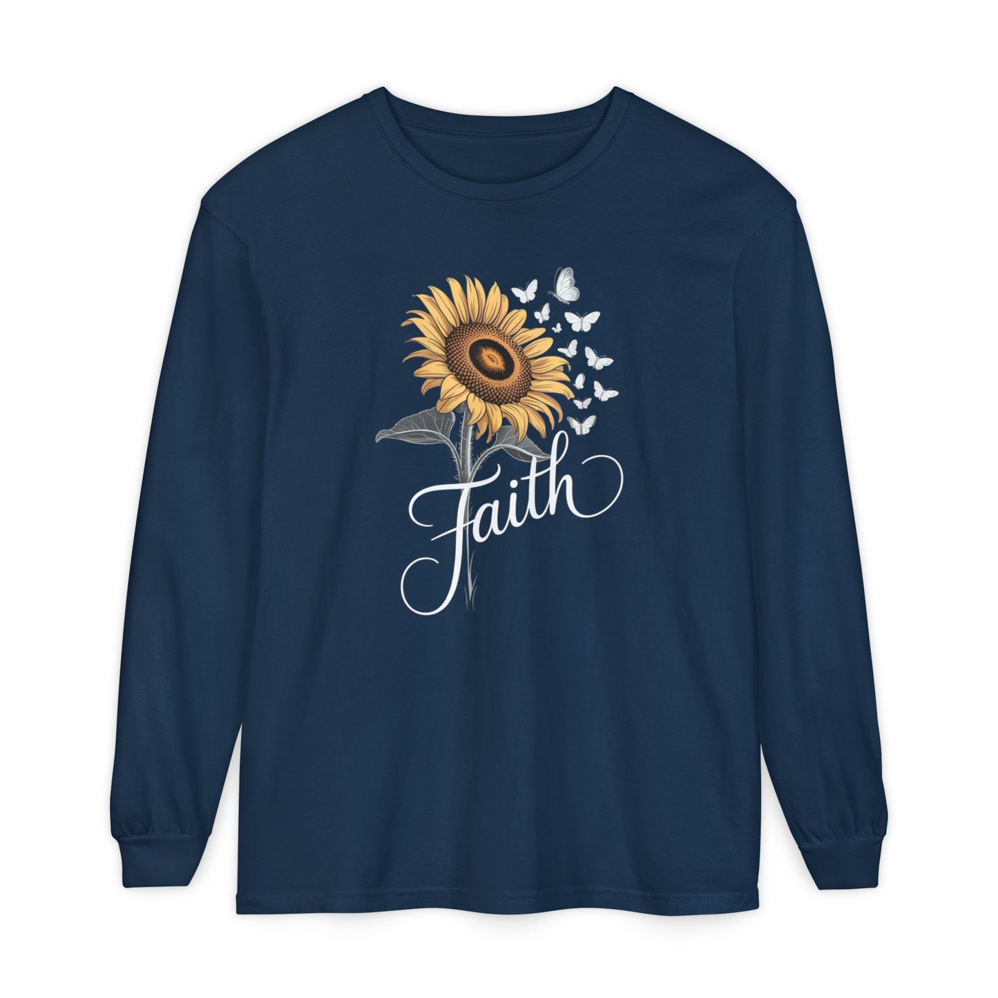 Faith Sunflower Long Sleeve Tee