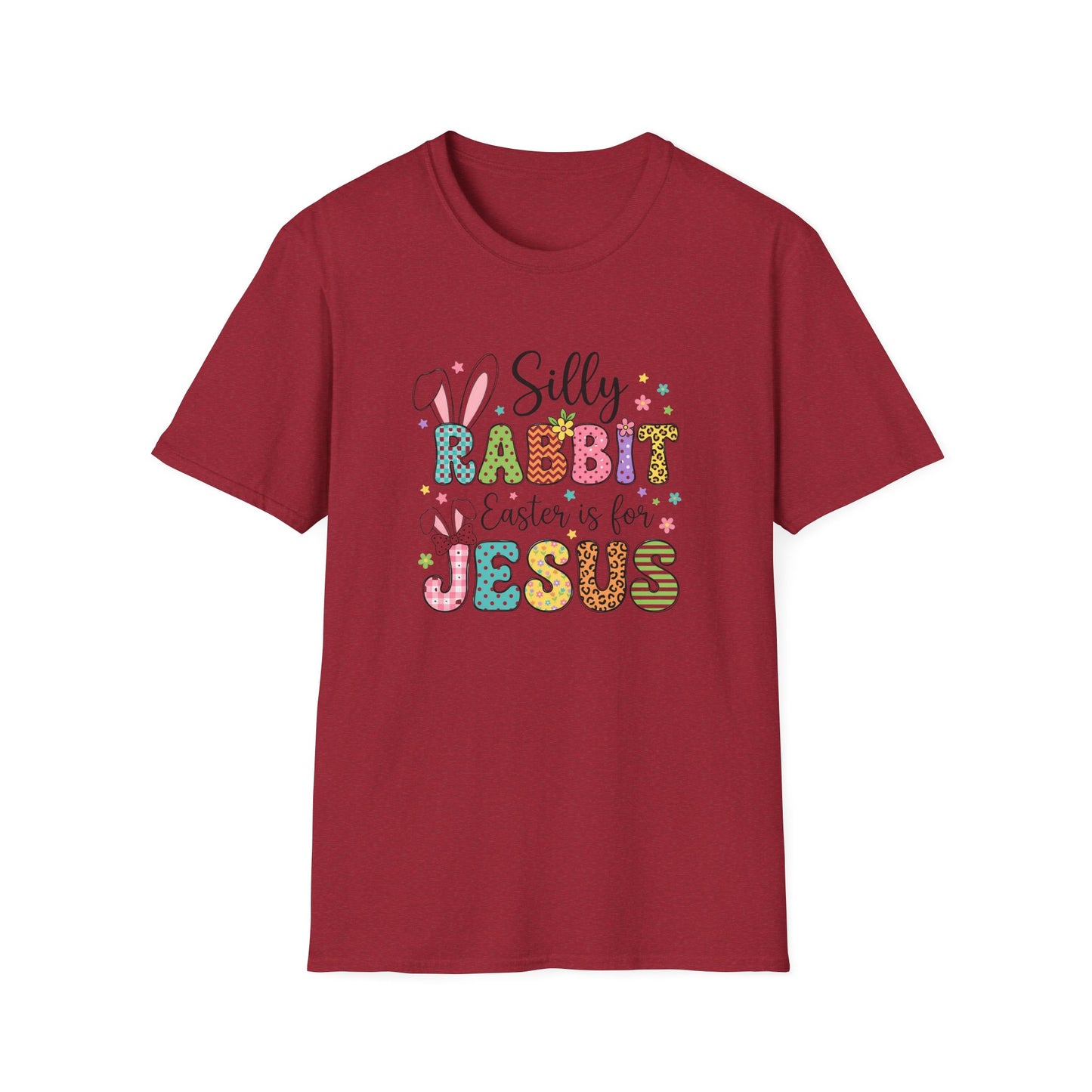 Silly Rabbit Easter Is For Jesus Shirt – Cute Christian Easter Tee, Colorful Faith Based Bunny T-Shirt, Religious Spring Graphic Tee, Easter Sunday Outfit