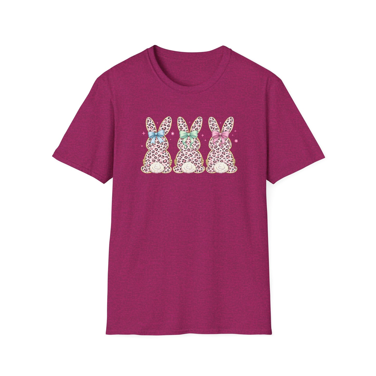 Leopard Bunny Easter Tee – Cute Pastel Spring Graphic T-Shirt, Trendy Bunny Lover Shirt, Easter Outfit Women
