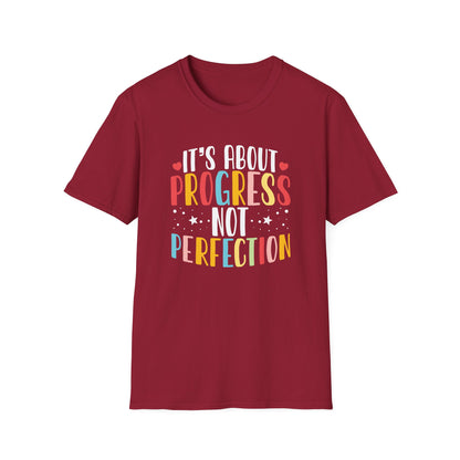 Progress Not Perfection T-Shirt — Teacher State Testing T-Shirt - Motivational Inspirational Tee