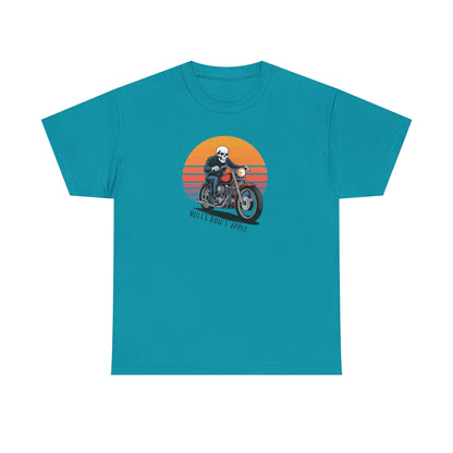 Skeleton Biker T-Shirt – “Rules Don’t Apply” Motorcycle Graphic Tee Vintage Style