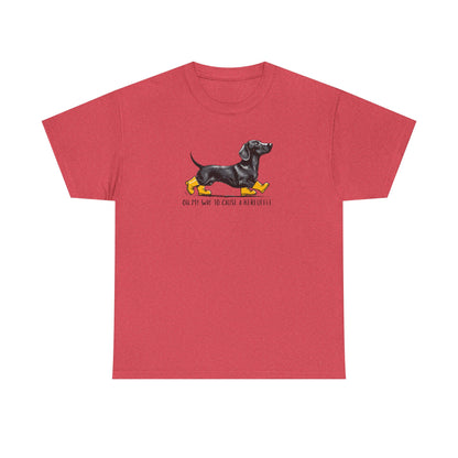 Funny Dachshund Shirt – “On My Way to Cause a Kerfuffle” Tee | Cute Wiener Dog Shirt
