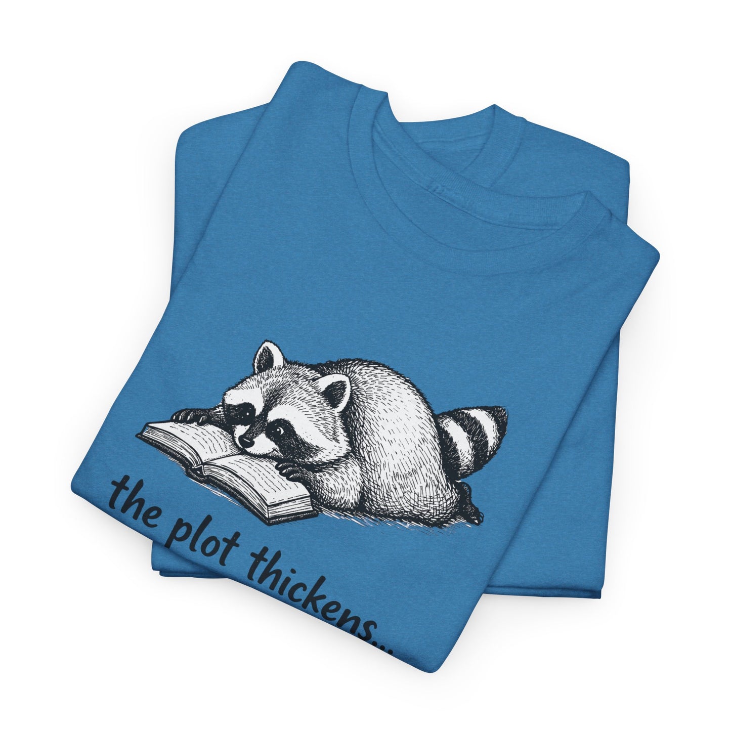 Raccoon "The Plot Thickens" Graphic Tee - Funny Book Lover Tee