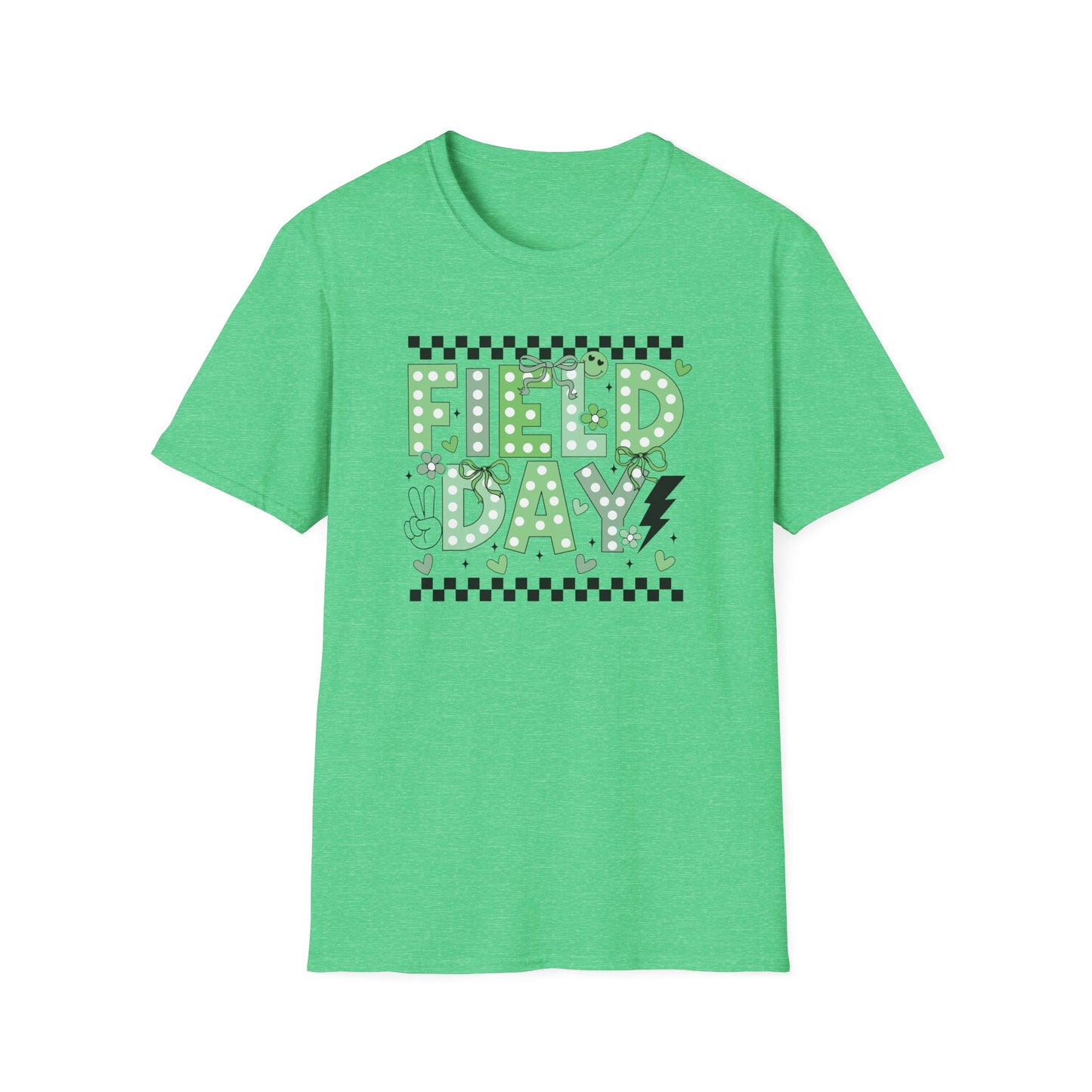 Cute Green Polka Dot School Field Day T-Shirt