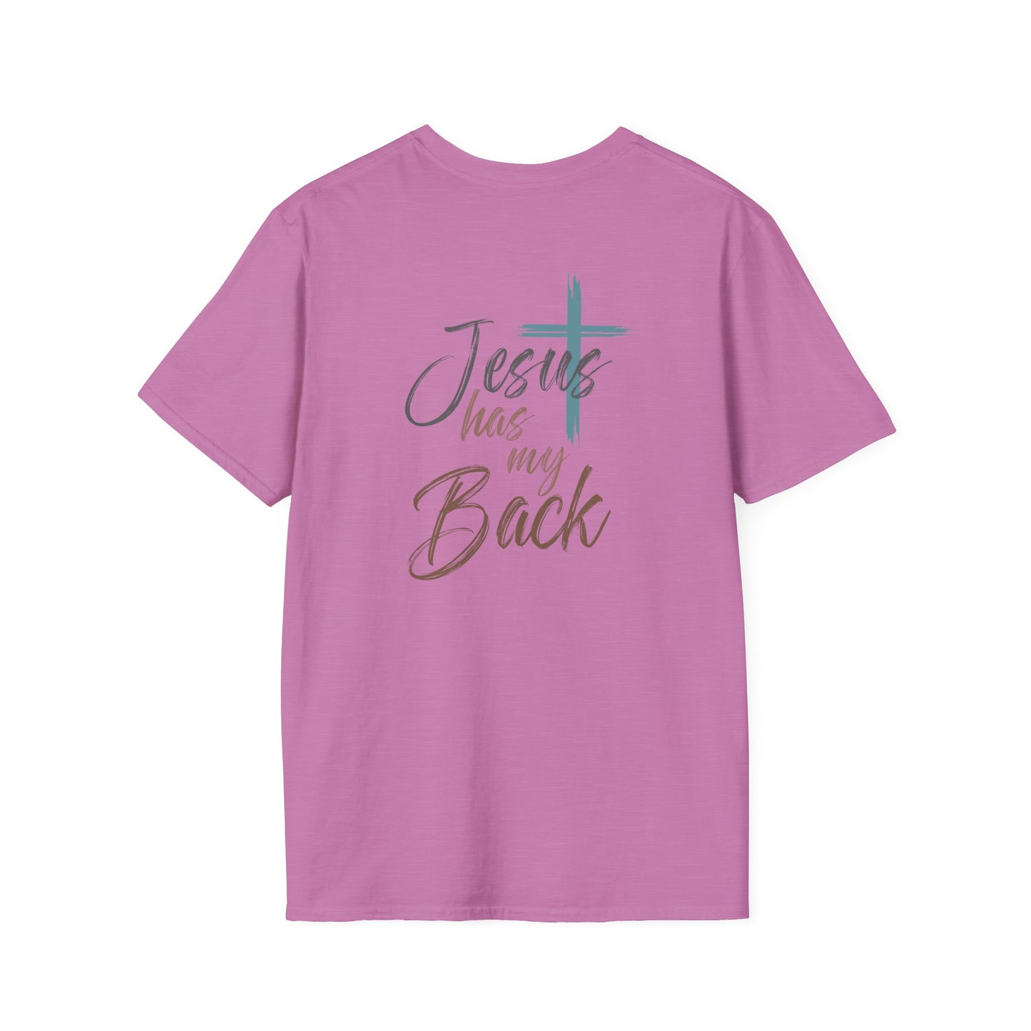 Jesus Has My Back Tee — Christian Cross Heart Graphic T-Shirt