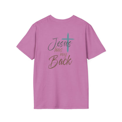Jesus Has My Back Tee — Christian Cross Heart Graphic T-Shirt