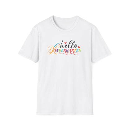 Hello Grade Teacher Shirts | Retro Back to School Graphic Tees | Preschool, Pre-K, Kindergarten, First, Second & Third Grade Teacher Shirt | Gildan 64000 Softstyle Tee