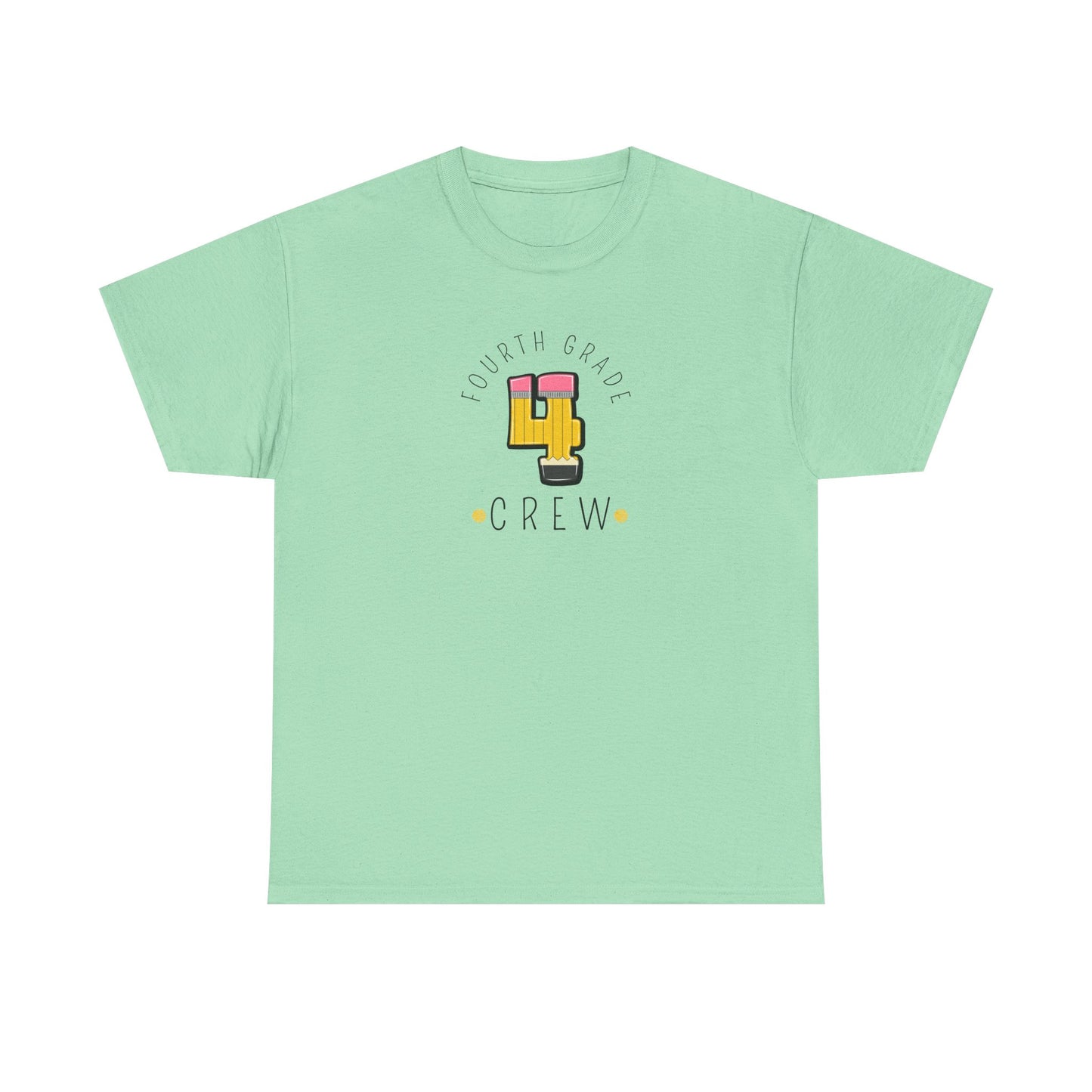 Fourth Grade Crew T-Shirt - Cute Back-to-School Tee -  Teacher Team Tee -