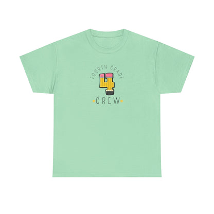 Fourth Grade Crew T-Shirt - Cute Back-to-School Tee -  Teacher Team Tee -