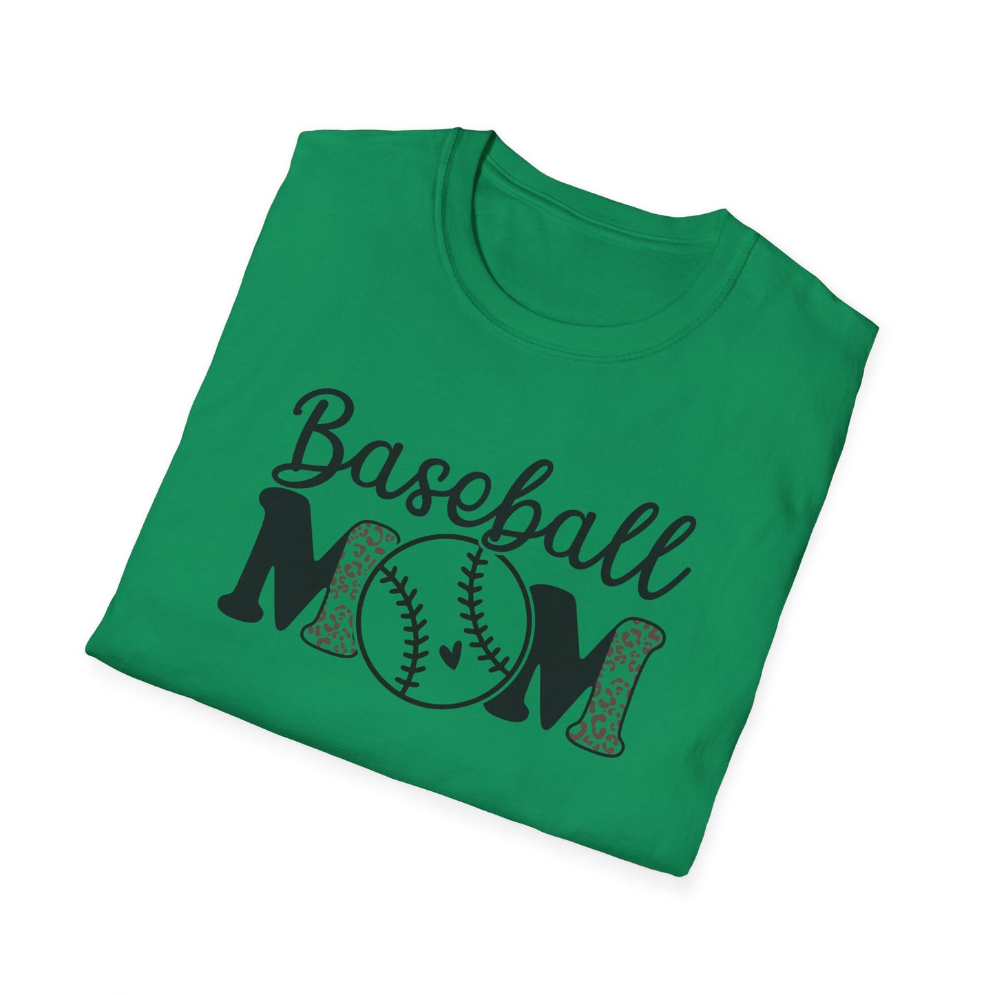 Baseball Mom Leopard Print Shirt – Cute Game Day Sports Mom Tee | Trendy Baseball Mama Graphic T-Shirt