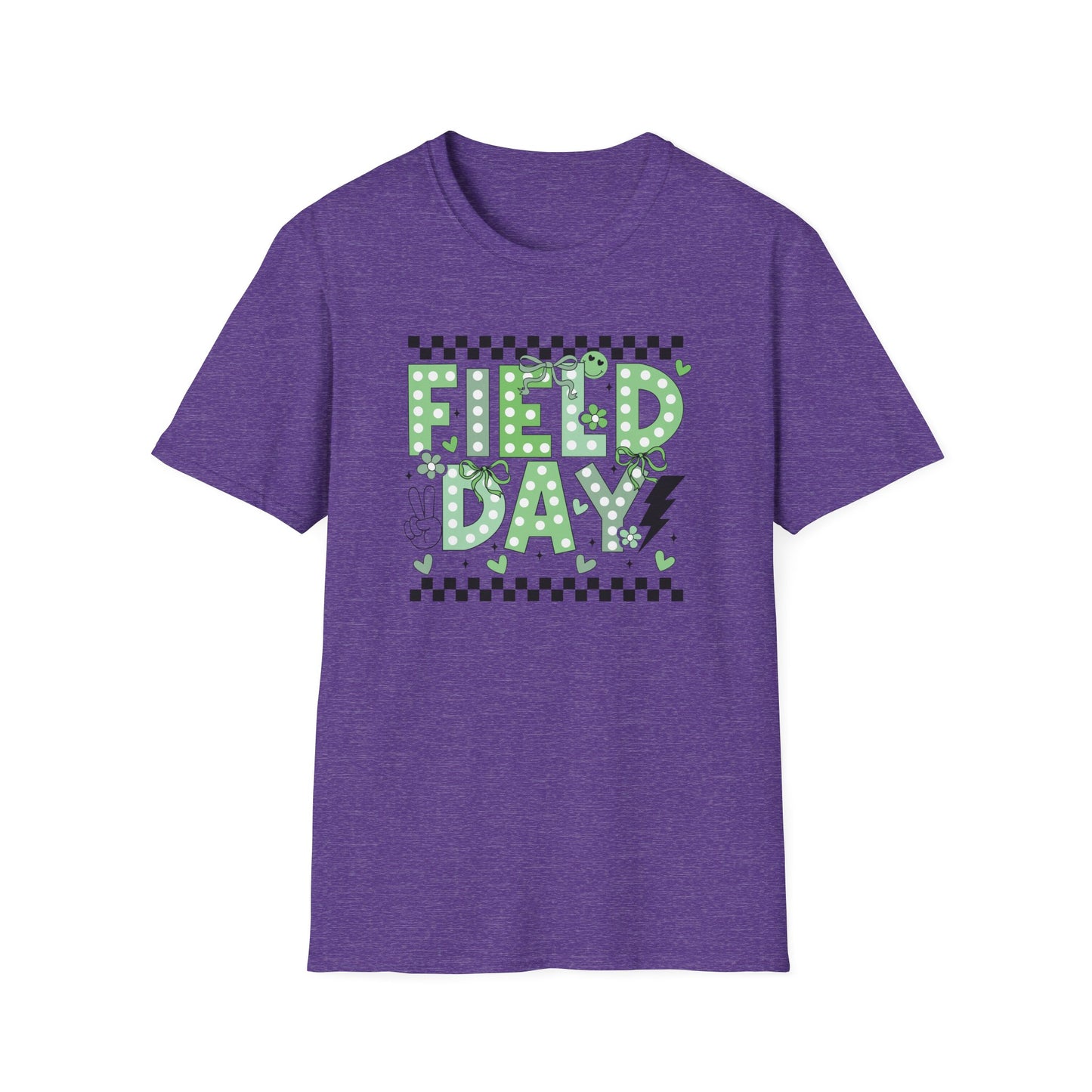 Cute Green Polka Dot School Field Day T-Shirt