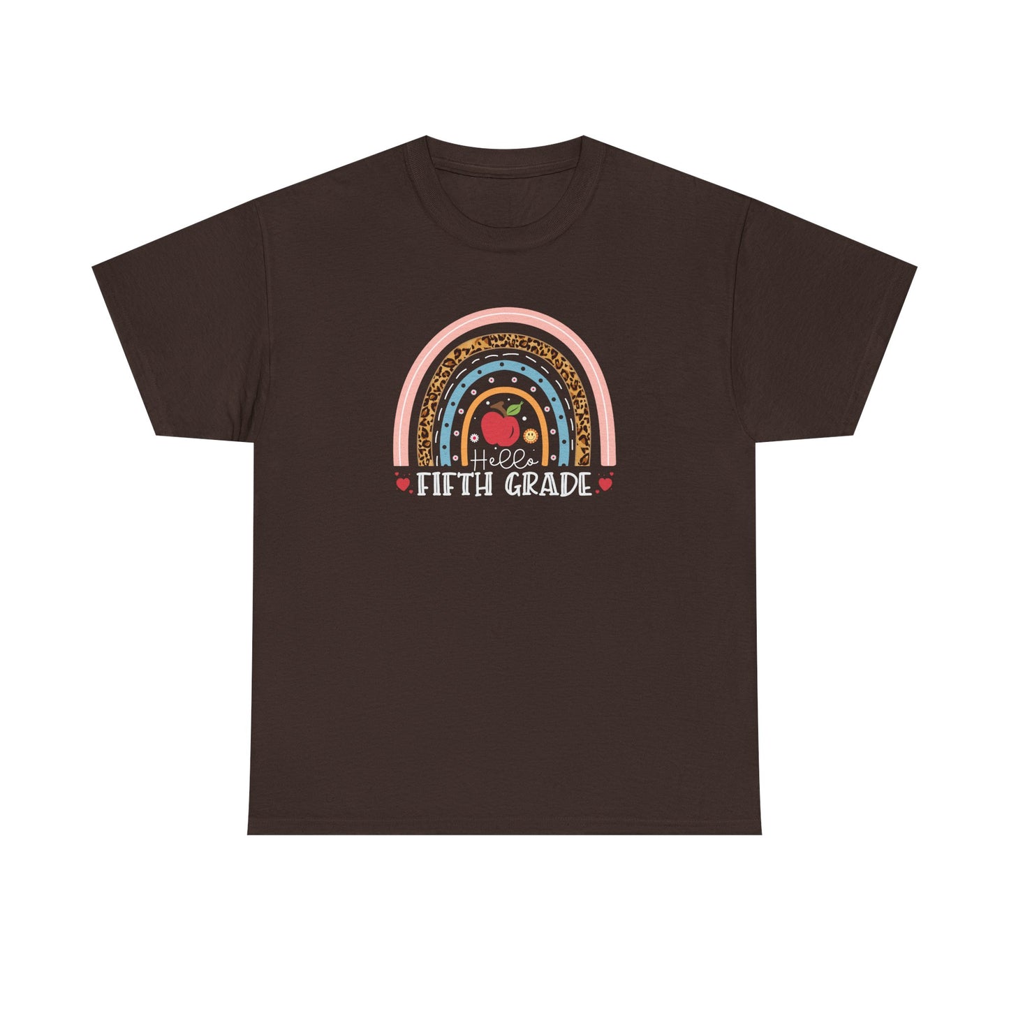 Hello Fifth Grade Rainbow Team Tee - Perfect for Classroom Fun