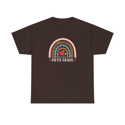 Hello Fifth Grade Rainbow Team Tee - Perfect for Classroom Fun