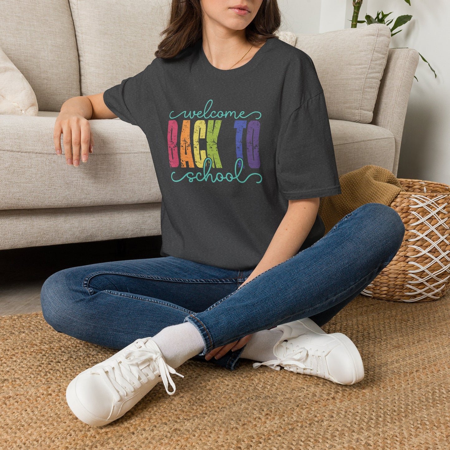 Back to School T-Shirt — "Welcome Back to School" Colorful Retro Print
