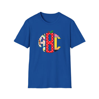 ABC Teacher Shirt | Back to School Graphic Tee | Apple Pencil Crayon Teacher Shirt