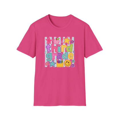 Third Grade Kids' T-Shirt — Colorful Back-to-School Cute School Spirit Tee