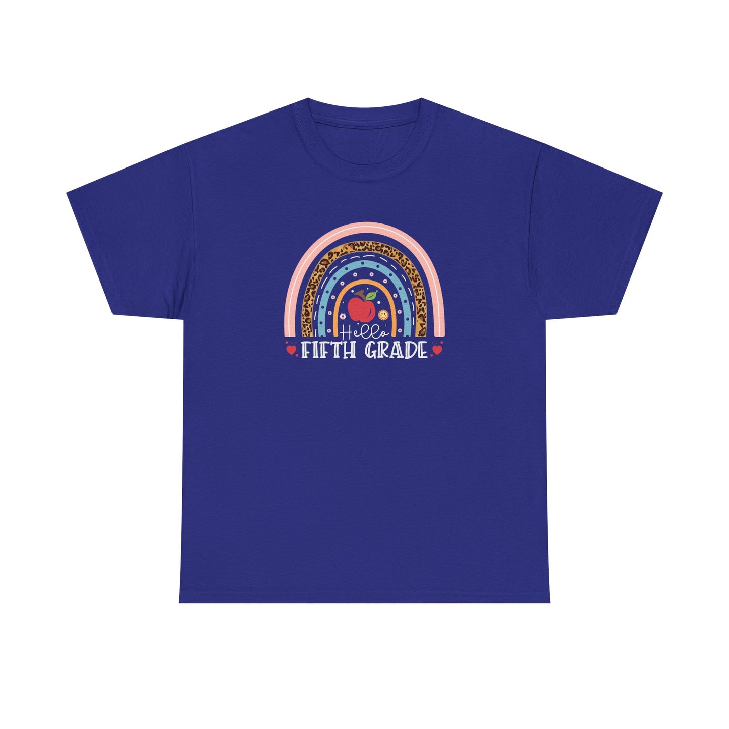 Hello Fifth Grade Rainbow Team Tee - Perfect for Classroom Fun