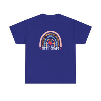 Hello Fifth Grade Rainbow Team Tee - Perfect for Classroom Fun