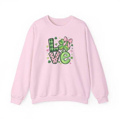 Love & Lucky Shamrock Sweatshirt – St. Patrick’s Day Cute Clover Pullover