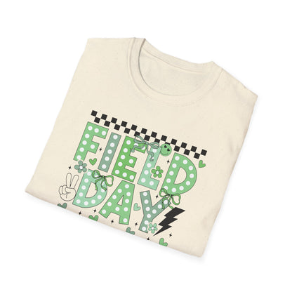 Cute Green Polka Dot School Field Day T-Shirt