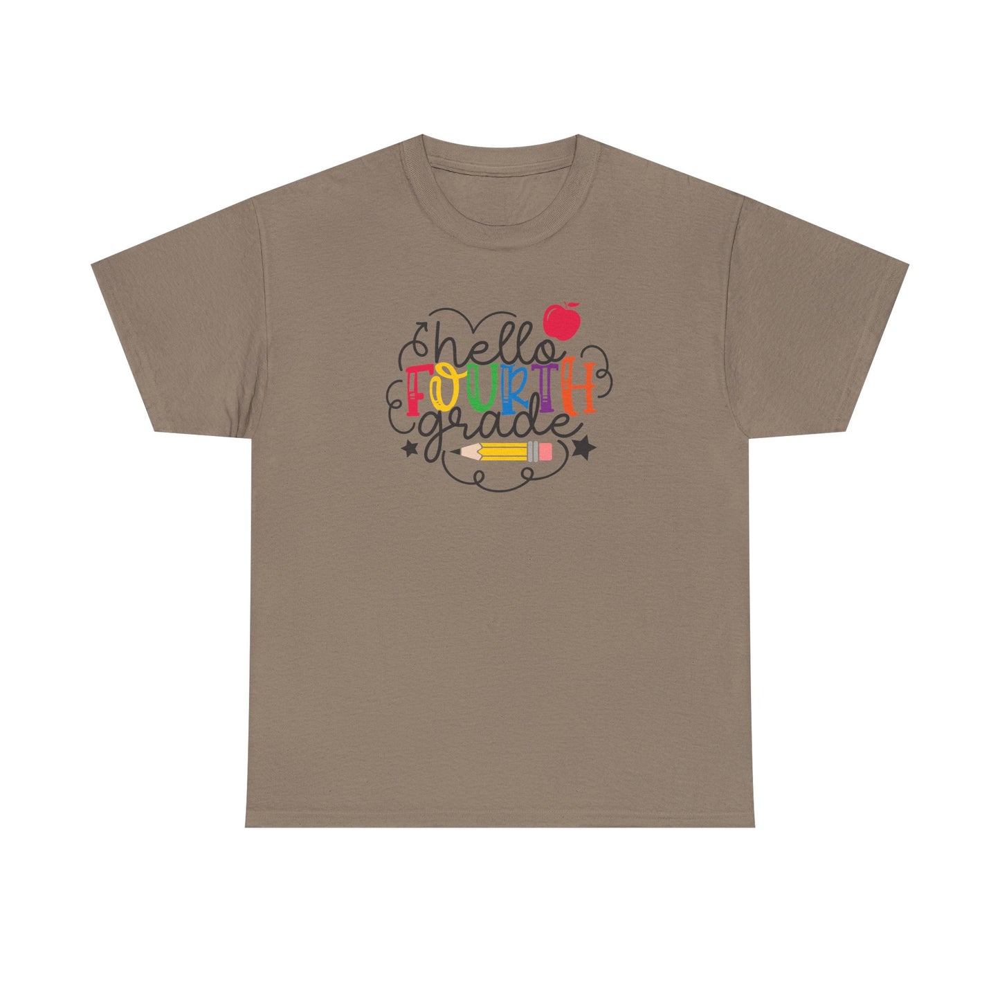 Hello Fourth Grade Shirt | 4th Grade Teacher T-Shirt | Back To School Teacher Tee | First Day Of School Outfit | Elementary Teacher Gift
