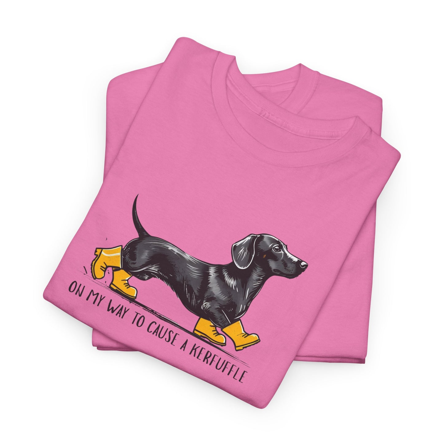 Funny Dachshund Shirt – “On My Way to Cause a Kerfuffle” Tee | Cute Wiener Dog Shirt