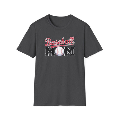 Baseball Mom Script Shirt – Cute Game Day Sports Mom Tee | Classic Baseball Mama Graphic T-Shirt