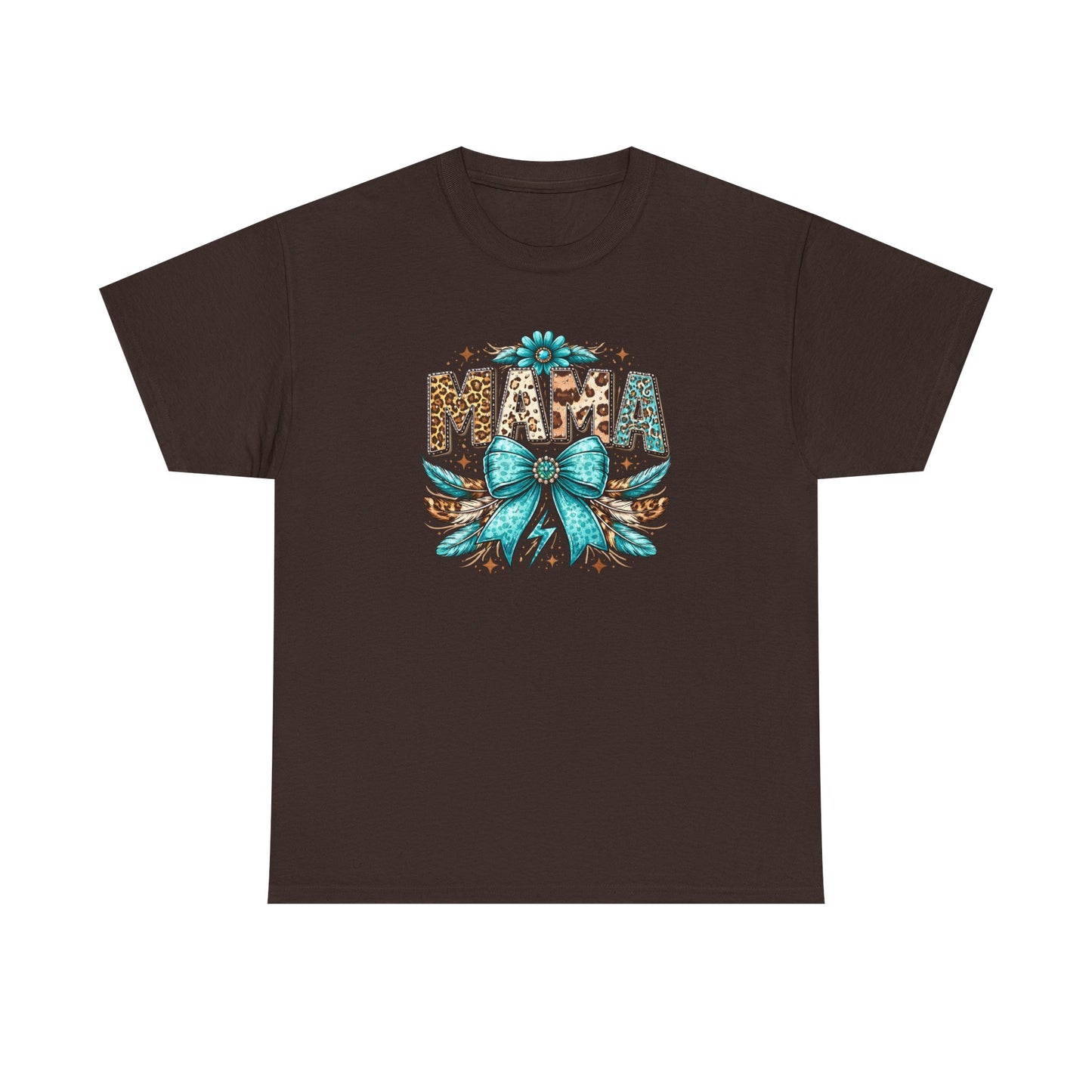 Mama Leopard Print Shirt –  Western Mama Shirt – Cowgirl Mom Graphic Tee – Trendy Mama Shirt